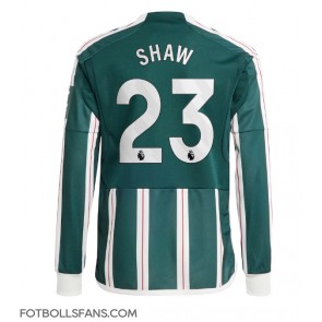Manchester United Luke Shaw #23 Replika Bortatröja 2023-24 Långärmad